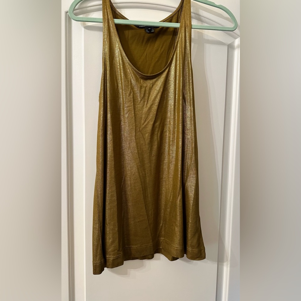 French Connection green/gold top .. never worn new with tags!